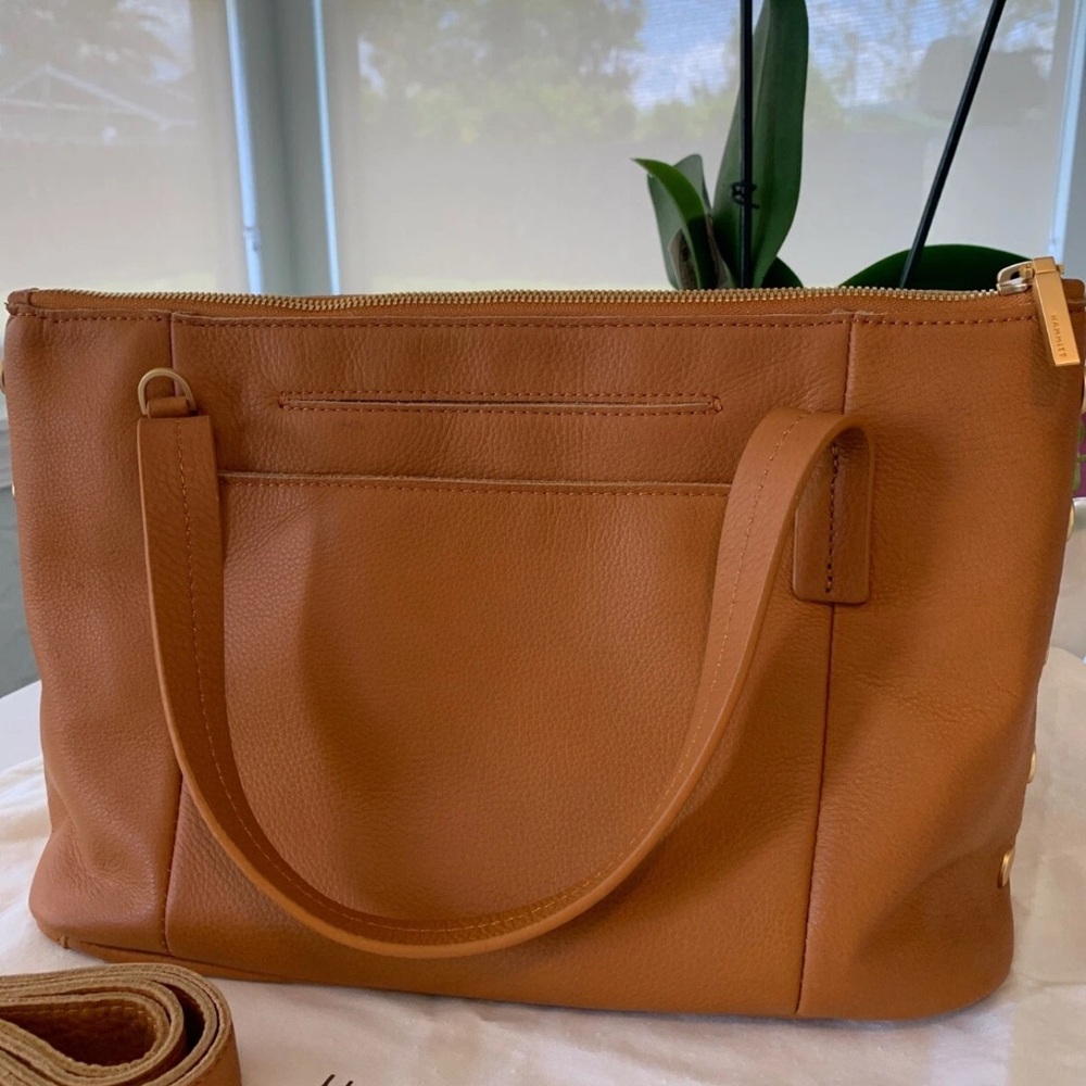 Hammitt Addie Nectar Tan Leather Tote Bag with Structured Design